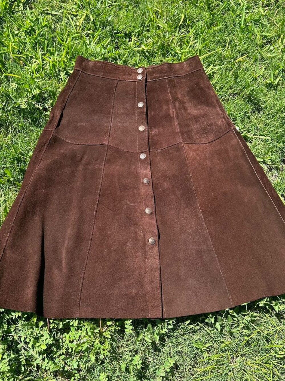 1970s Vintage Suede Skirt